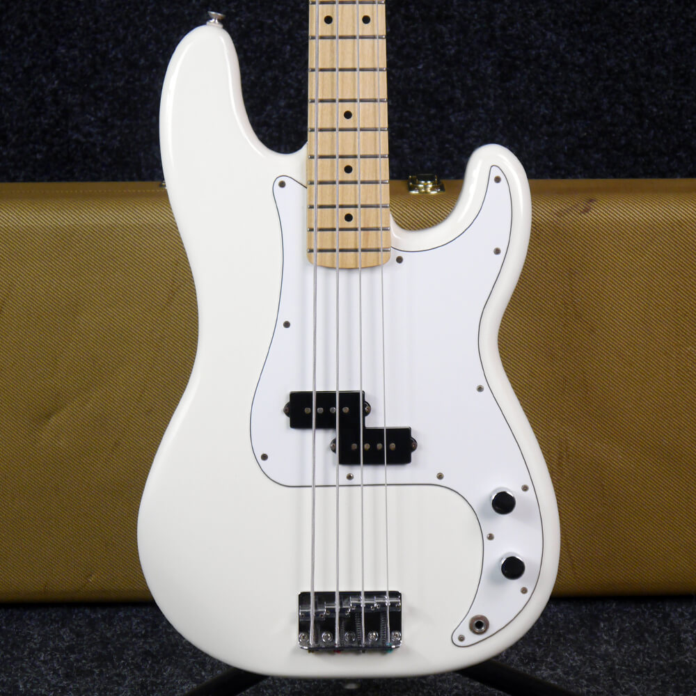 Fender Standard Made In Mexico Precision Bass White W Hard Case 2nd
