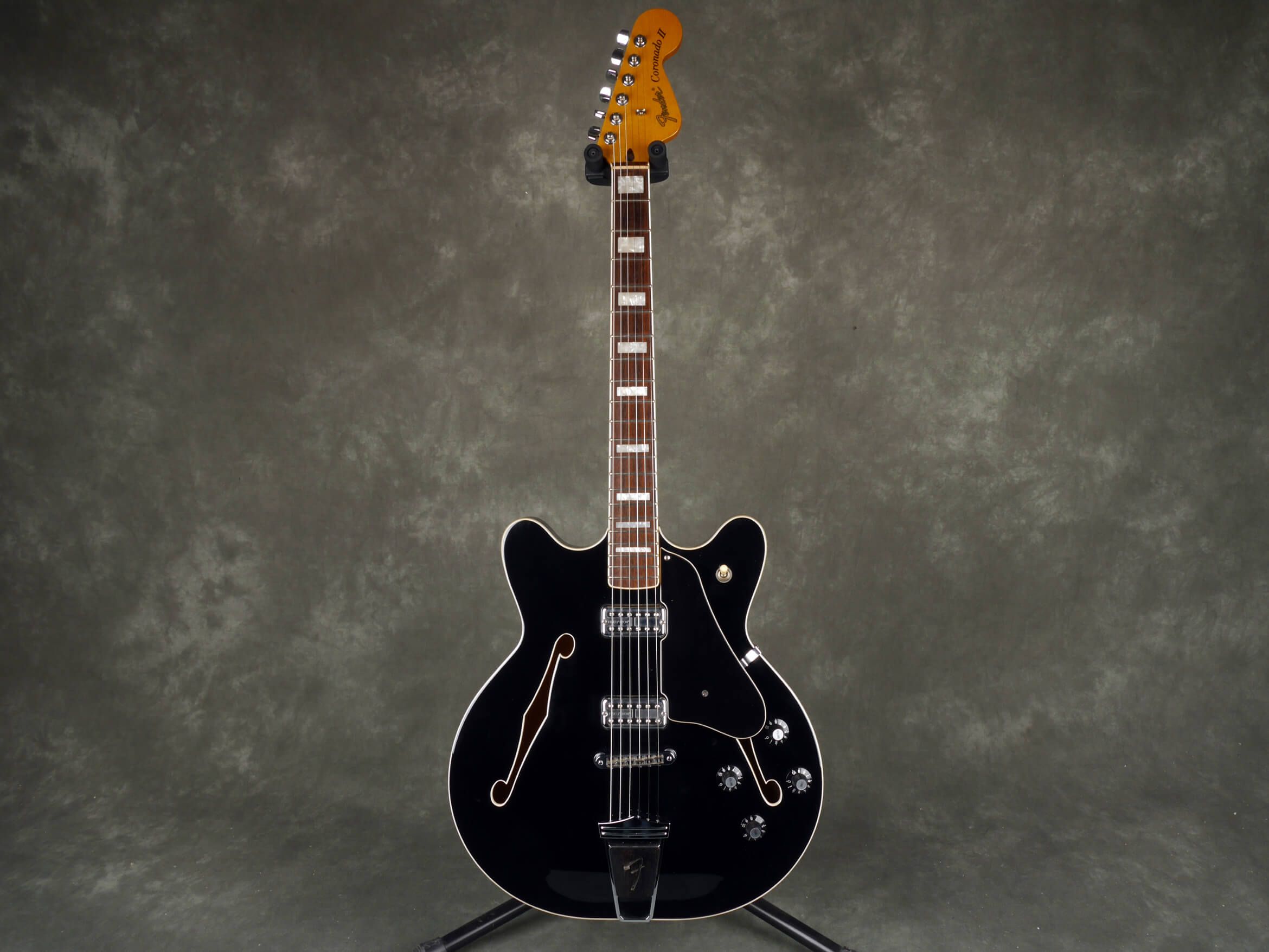 Fender Coronado 2 Hollow Body Guitar - Black - 2nd Hand | Rich Tone Music