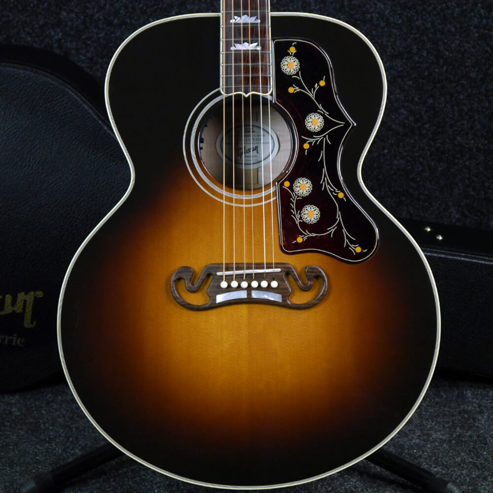 Gibson J-200 SB Acoustic Guitar - Sunburst w/Hard Case - 2nd Hand ...