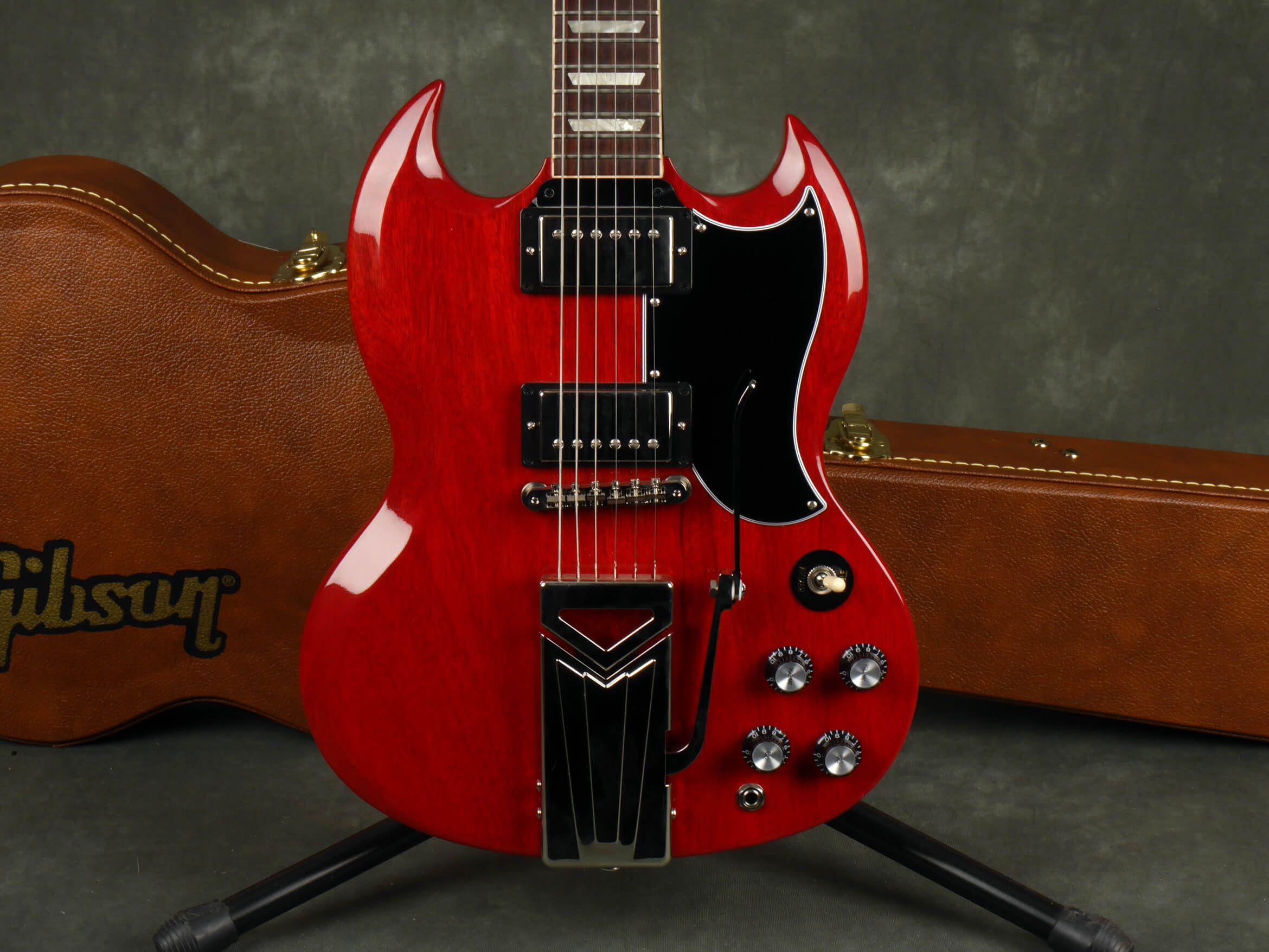 Gibson SG Standard 61 Sideways Vibrola Vintage Cherry w/Hard Case