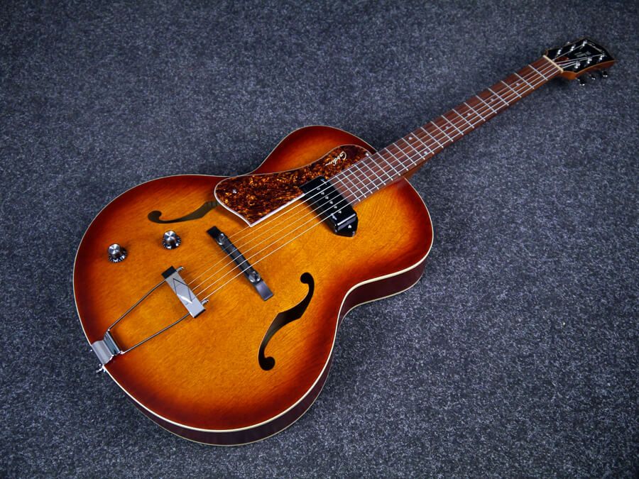 Godin 5th Avenue Kingpin P90 Guitar, Left Handed Cognac Burst 2nd