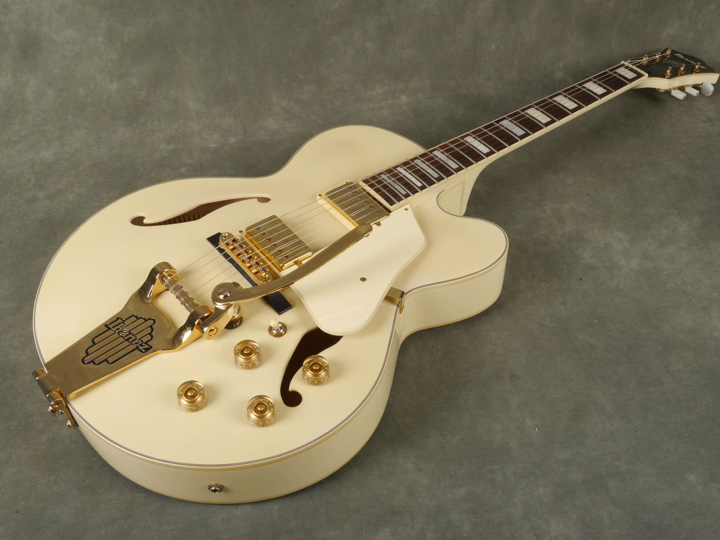 White Semi Hollow Body Guitar