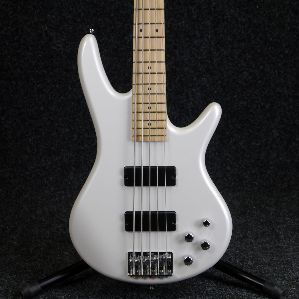 Ibanez Gio Gsr205m 5 String Bass Pearl White 2nd Hand Rich Tone Music 2344