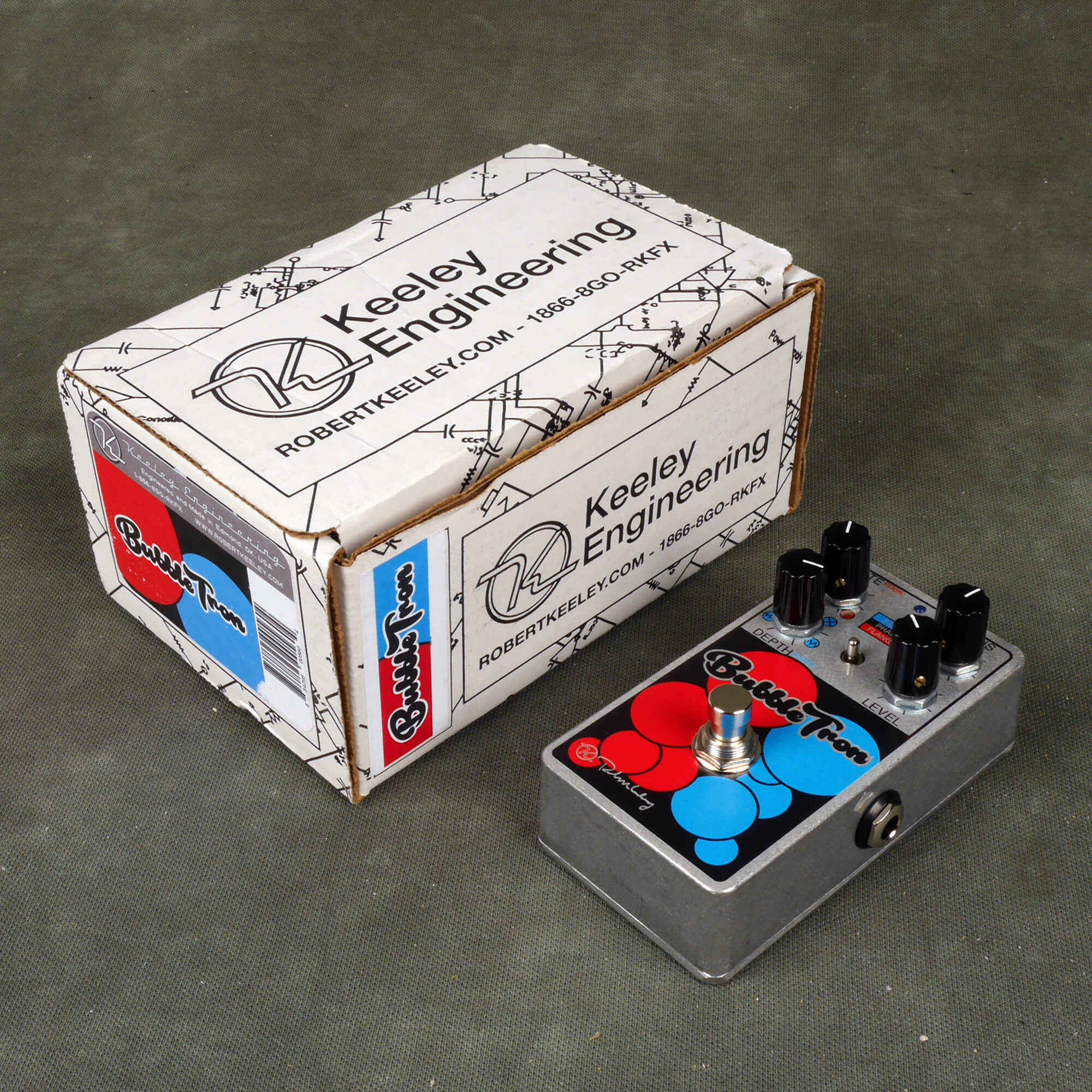 Keeley Bubbletron Phase Modulation FX Pedal w/Box 2nd Hand Rich