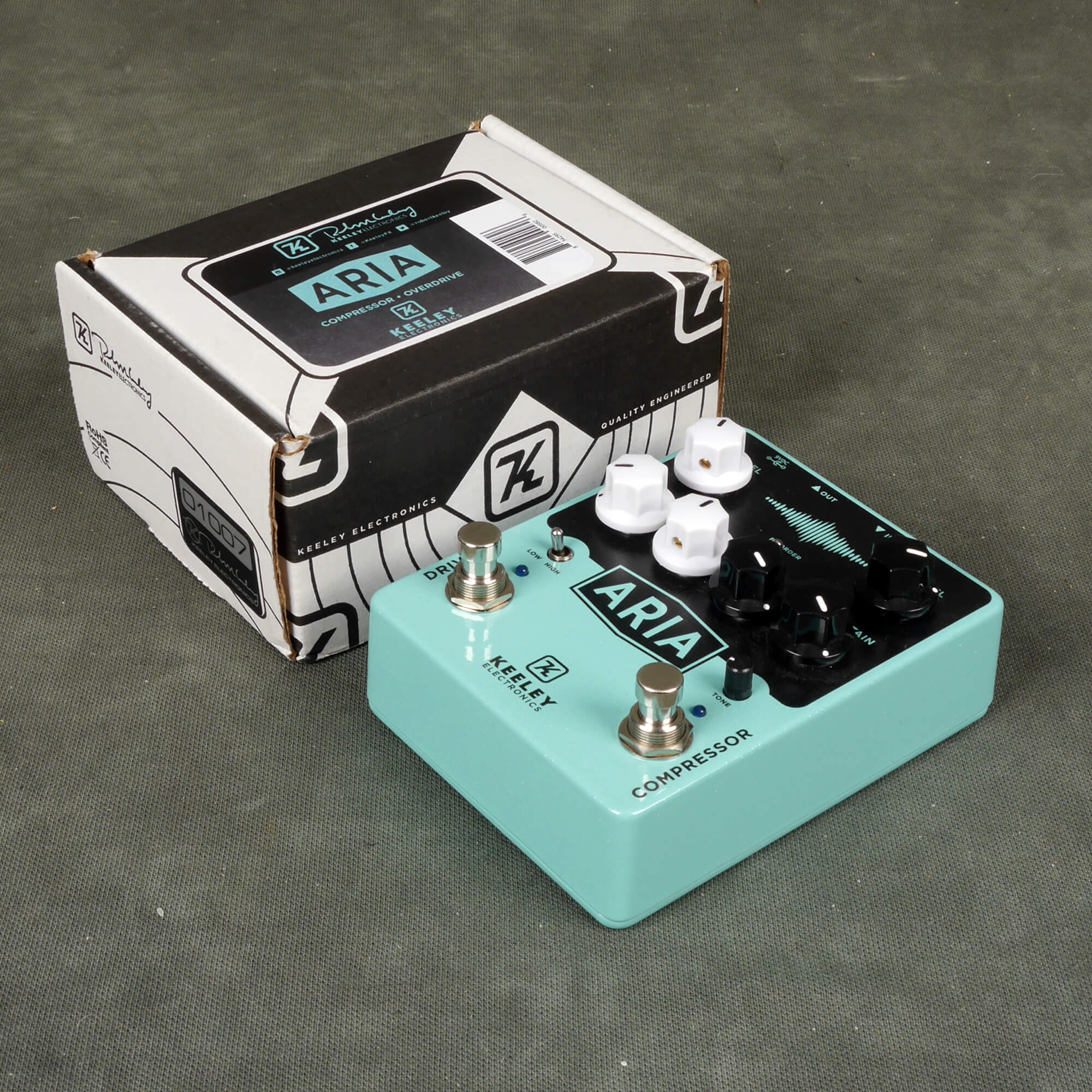 Keeley Aria Compressor Overdrive FX Pedal w/Box 2nd Hand Rich Tone