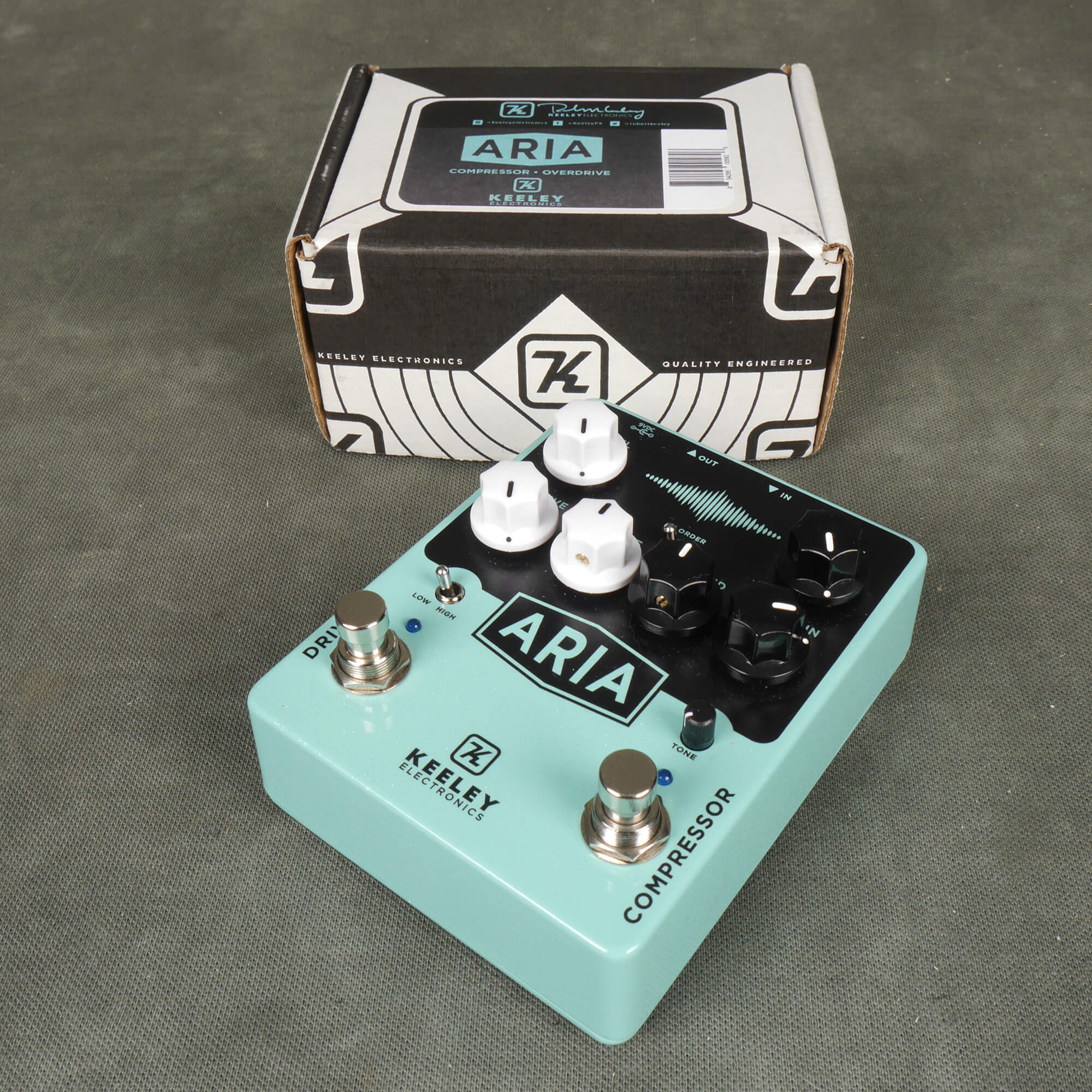 Keeley Aria Compressor Overdrive FX Pedal w/Box 2nd Hand Rich Tone