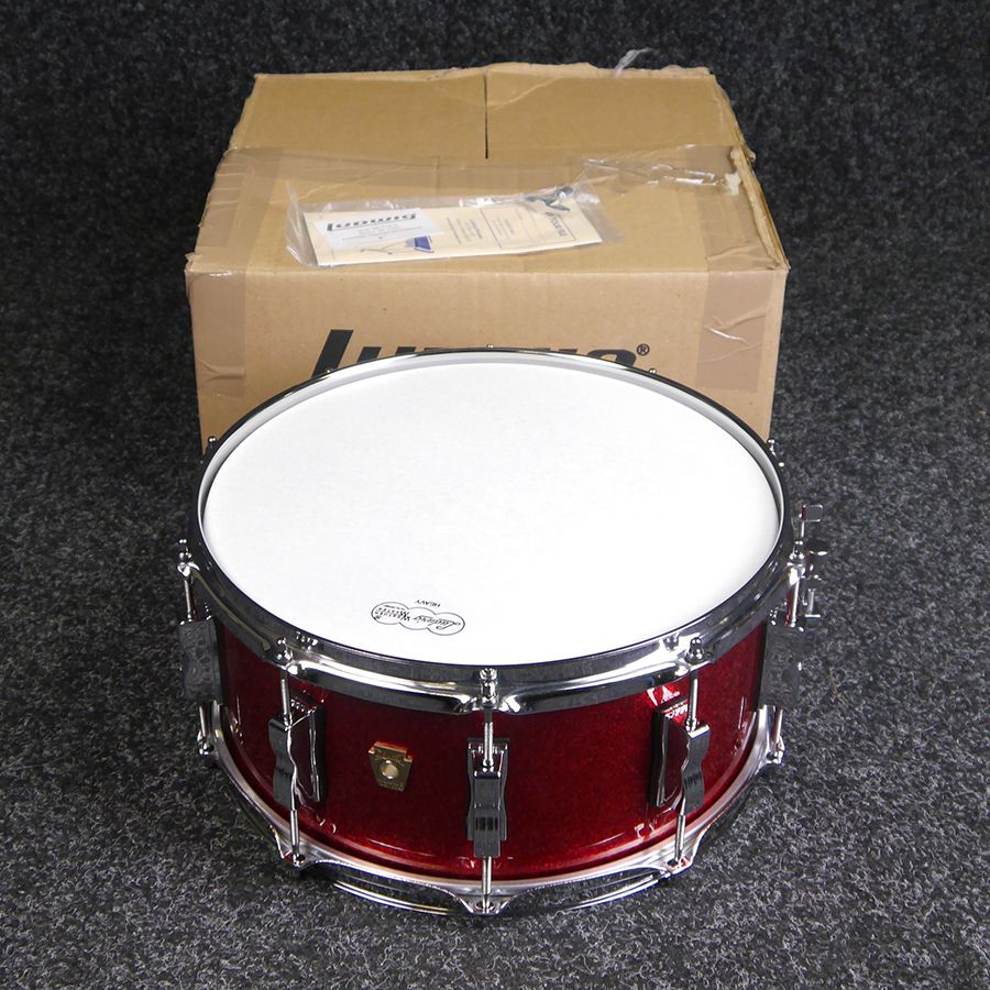 Ludwig Classic Maple Snare Drum 6.5 x 14 Red Sparkle w/ Box 2nd