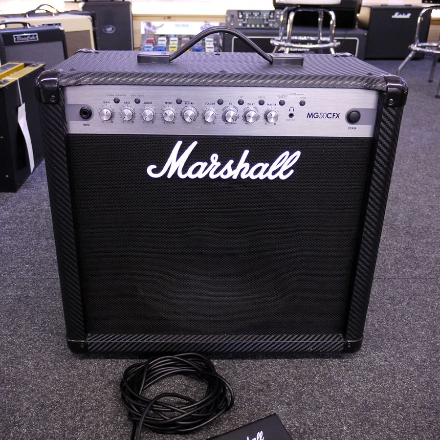 Marshall Carbon Fibre MG50CFX Combo Amp w/ Footswitch 2nd Hand Rich