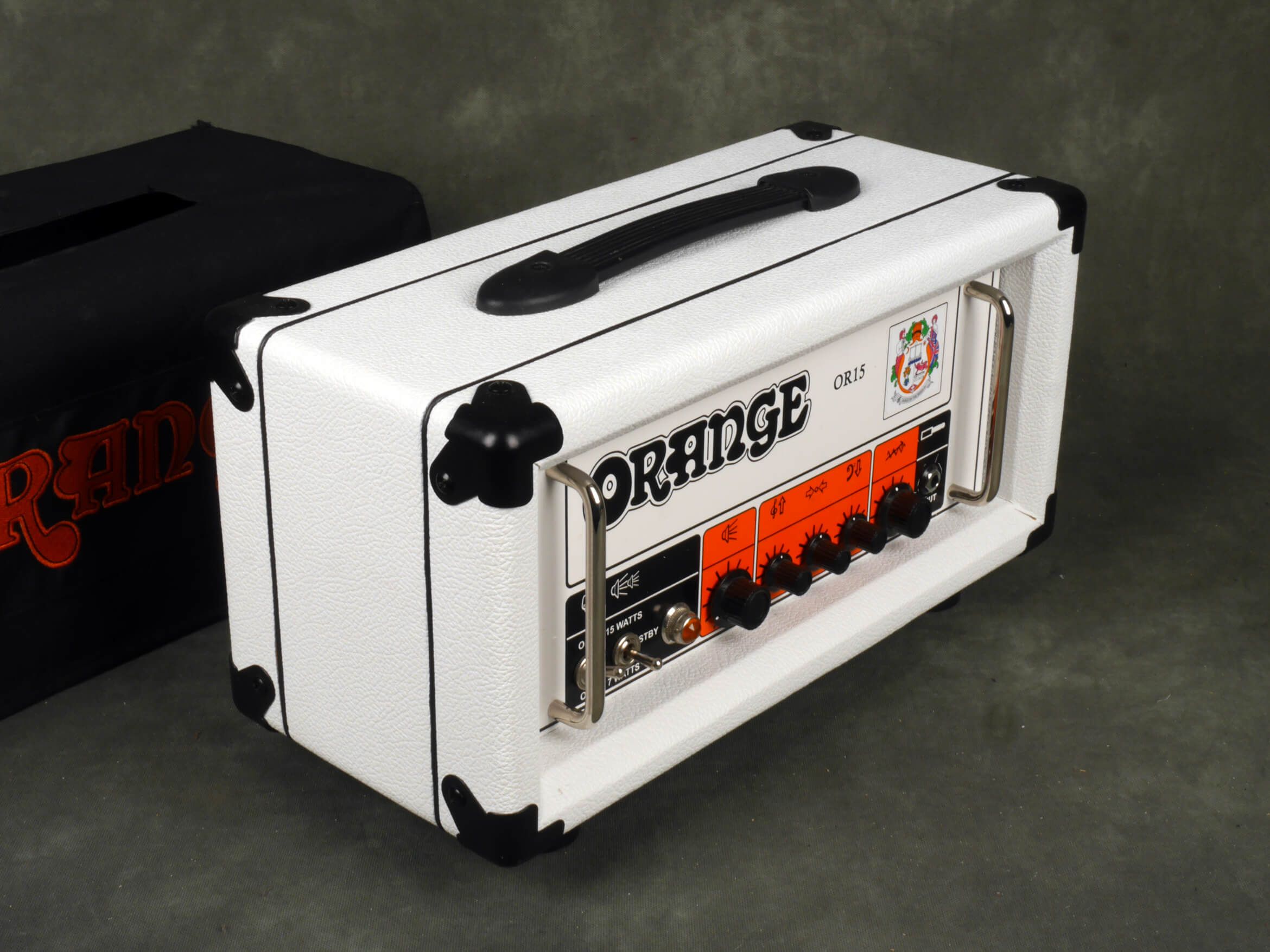 Orange OR15 White Guitar Amplifier Head w/Cover 2nd Hand **COLLECTION