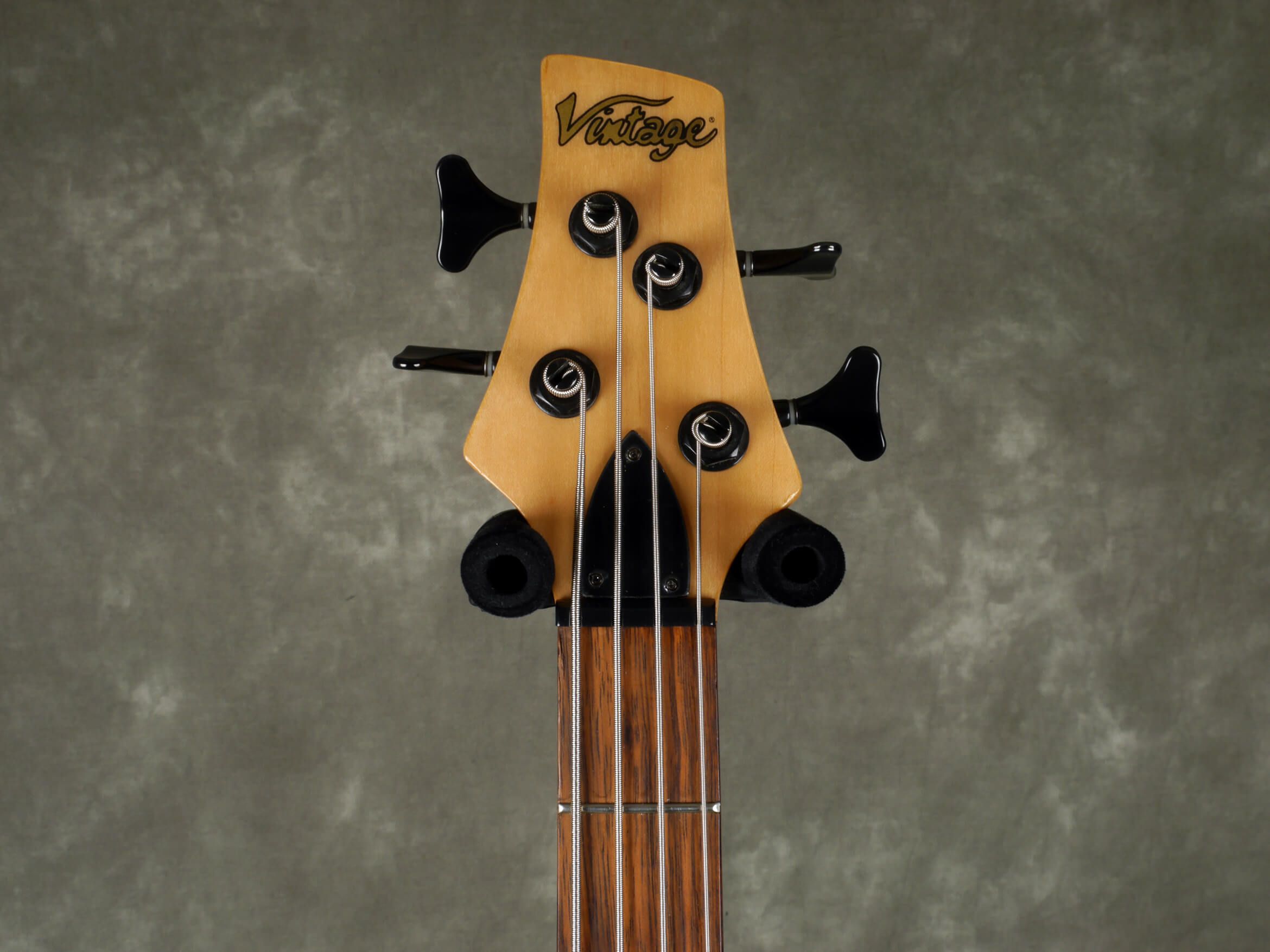 Vintage 4String Bass Guitar Black w/Gig Bag 2nd Hand Rich Tone Music