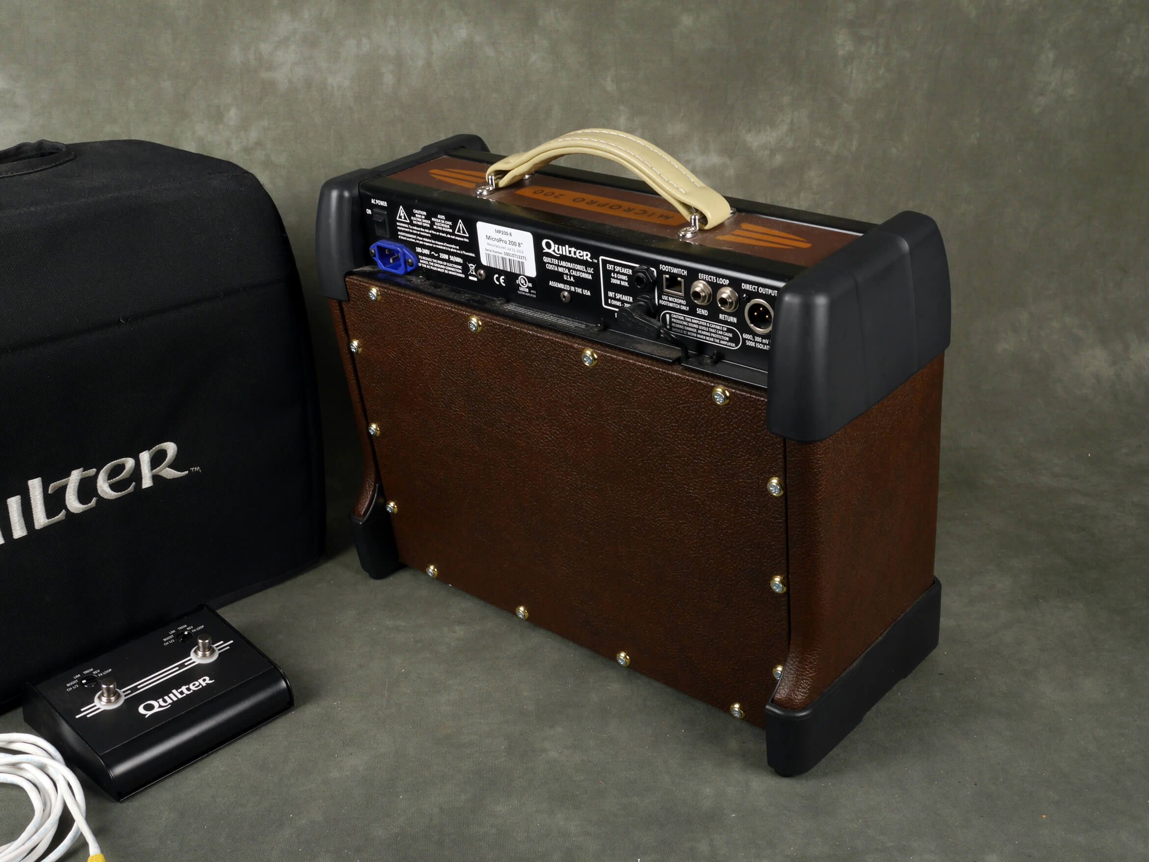 Quilter Micropro 200 8 Combo & Footswitch w/Cover 2nd Hand Rich