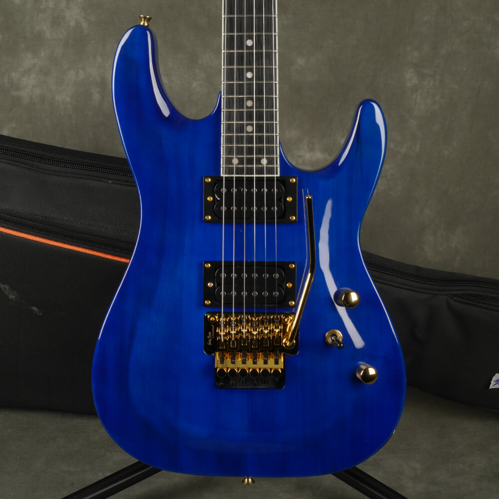 Harley Benton Progressive Series Electric Guitar - Trans Blue w/Bag ...