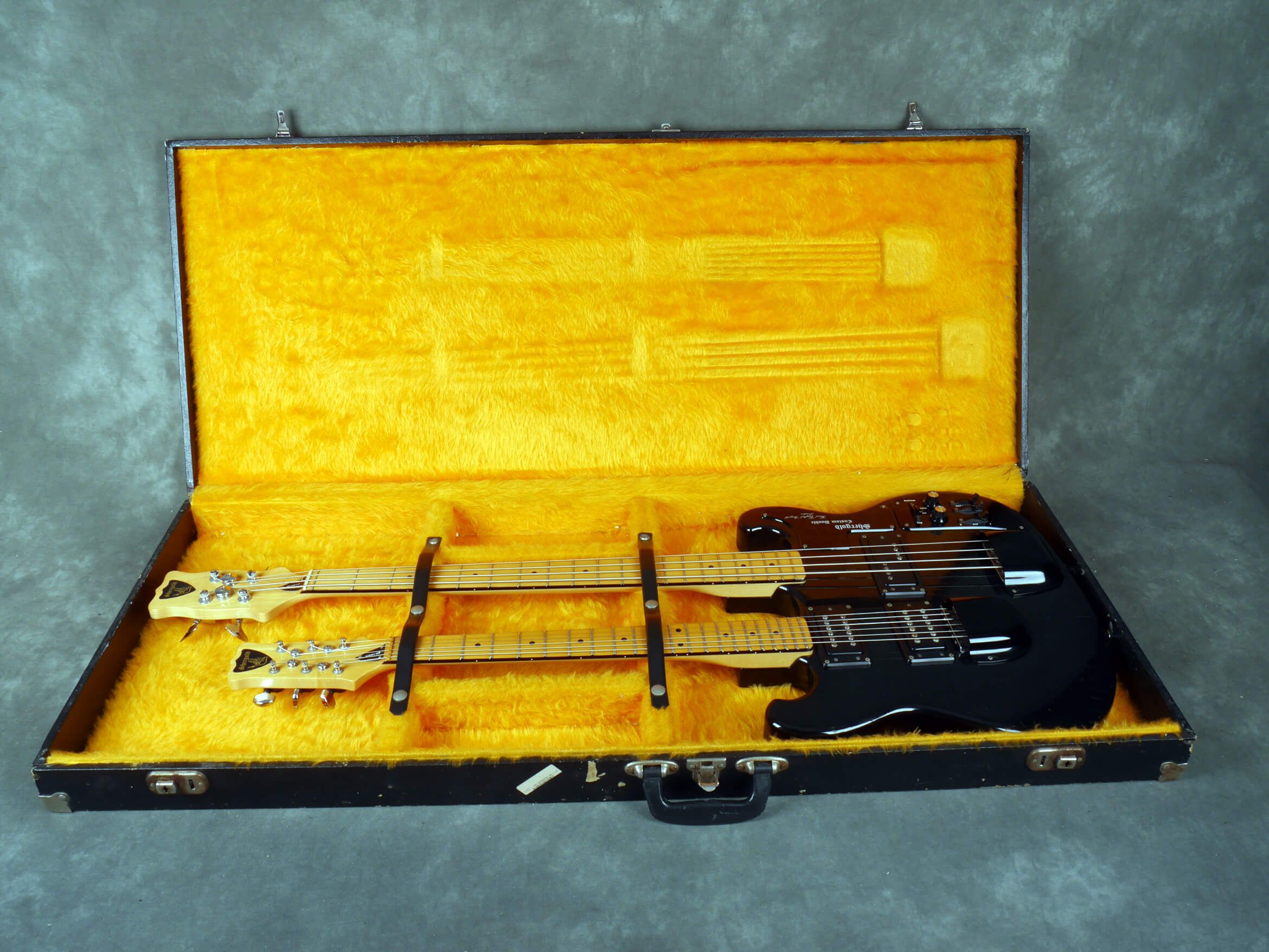 Shergold Double Neck 6String & 4String Bass Black w/Hard Case 2nd