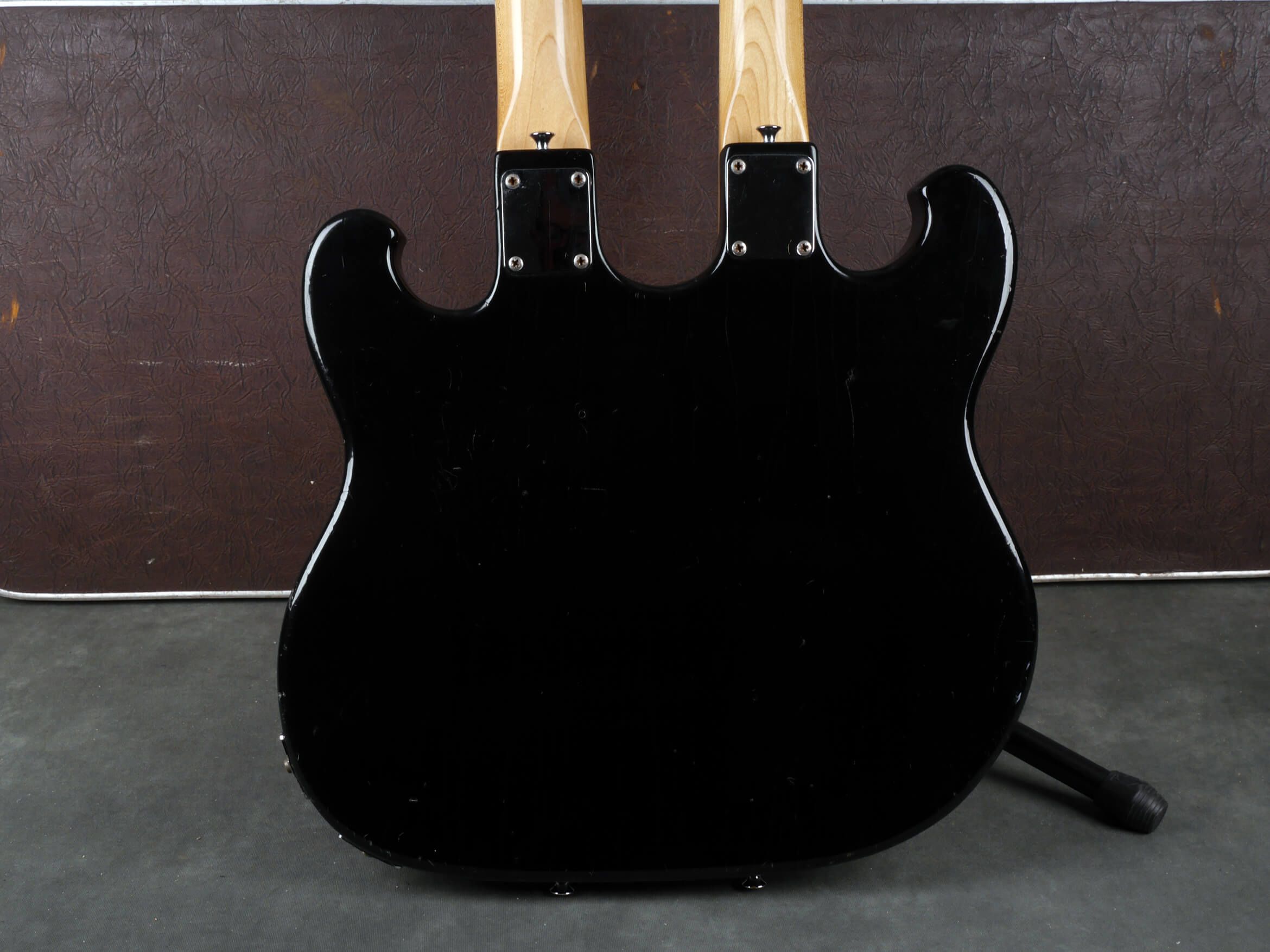 Shergold Custom Double Neck 12String & 4String Bass Black w/Case