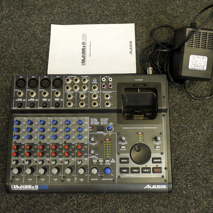 Alesis iMultiMix 8 USB Mixer w/ PSU 2nd Hand Rich Tone Music