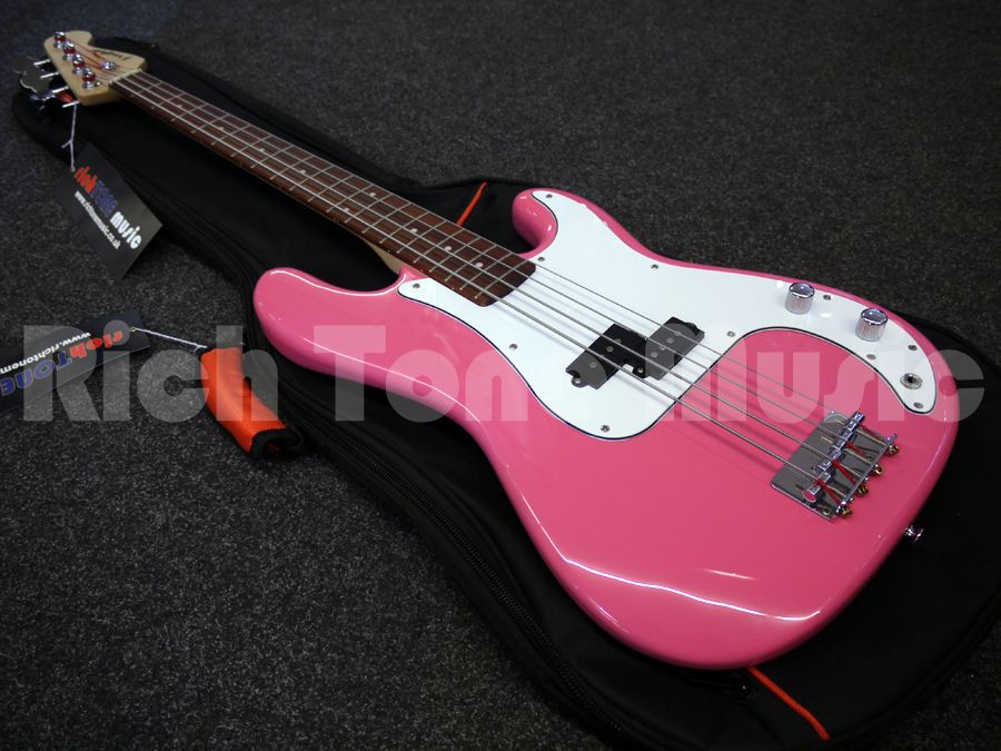 Westfield Electric Bass Guitar Pink W Gig Bag 2nd Hand Rich Tone Music 1482