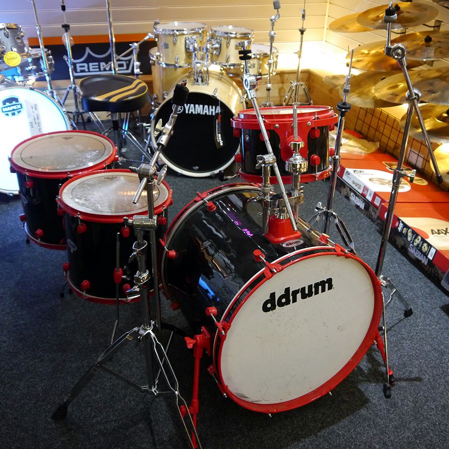 Ddrum Drum Kit Black & Red w/Stands 2nd Hand Rich Tone Music