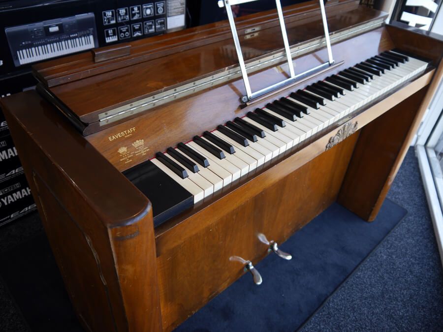 Eavestaff Mini Grand Upright Acoustic Piano - Walnut - 2nd Hand | Rich