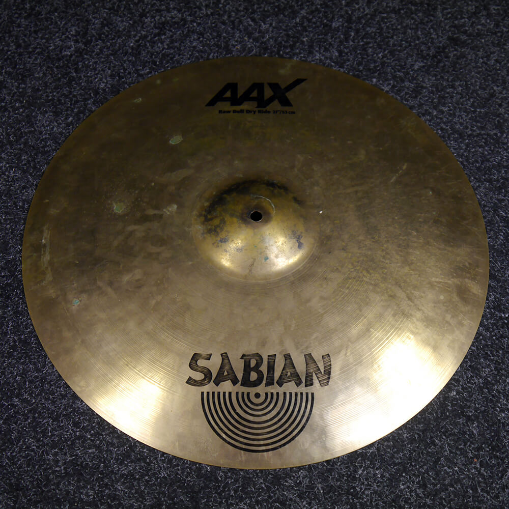 Sabian AAX Raw Bell Dry Ride Cymbal, 21″ 2nd Hand Rich Tone Music
