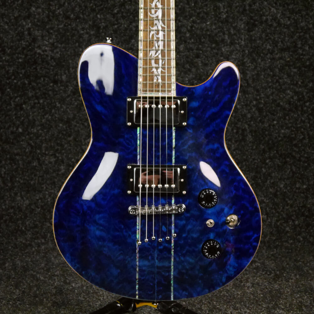 Indie Guitars Shape Tribal Extreme Quilted Blue 2nd Hand Rich Tone Music