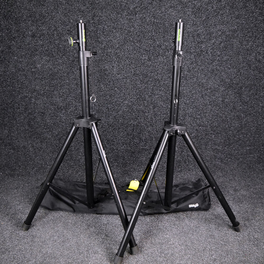 Stagg Speaker Stands w/Gravity 3/8″ Thread Adaptors w/Bag 2nd Hand
