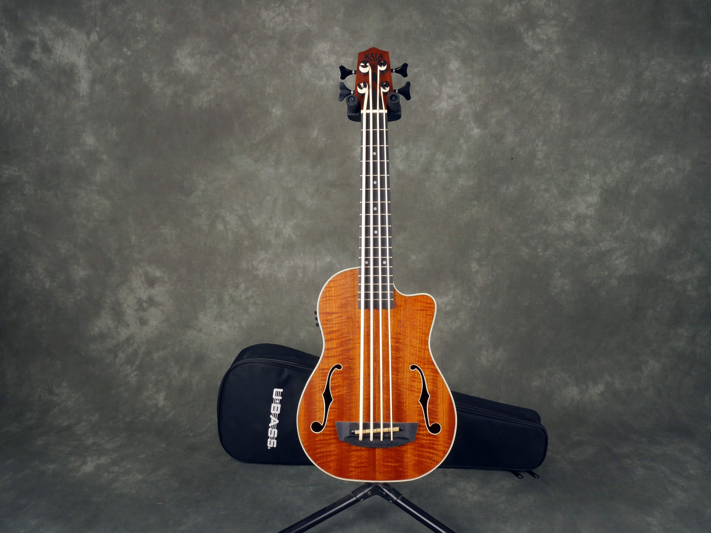 Kala Journeyman ElectroAcoustic UBass Ukulele, FHoles w/Gig Bag