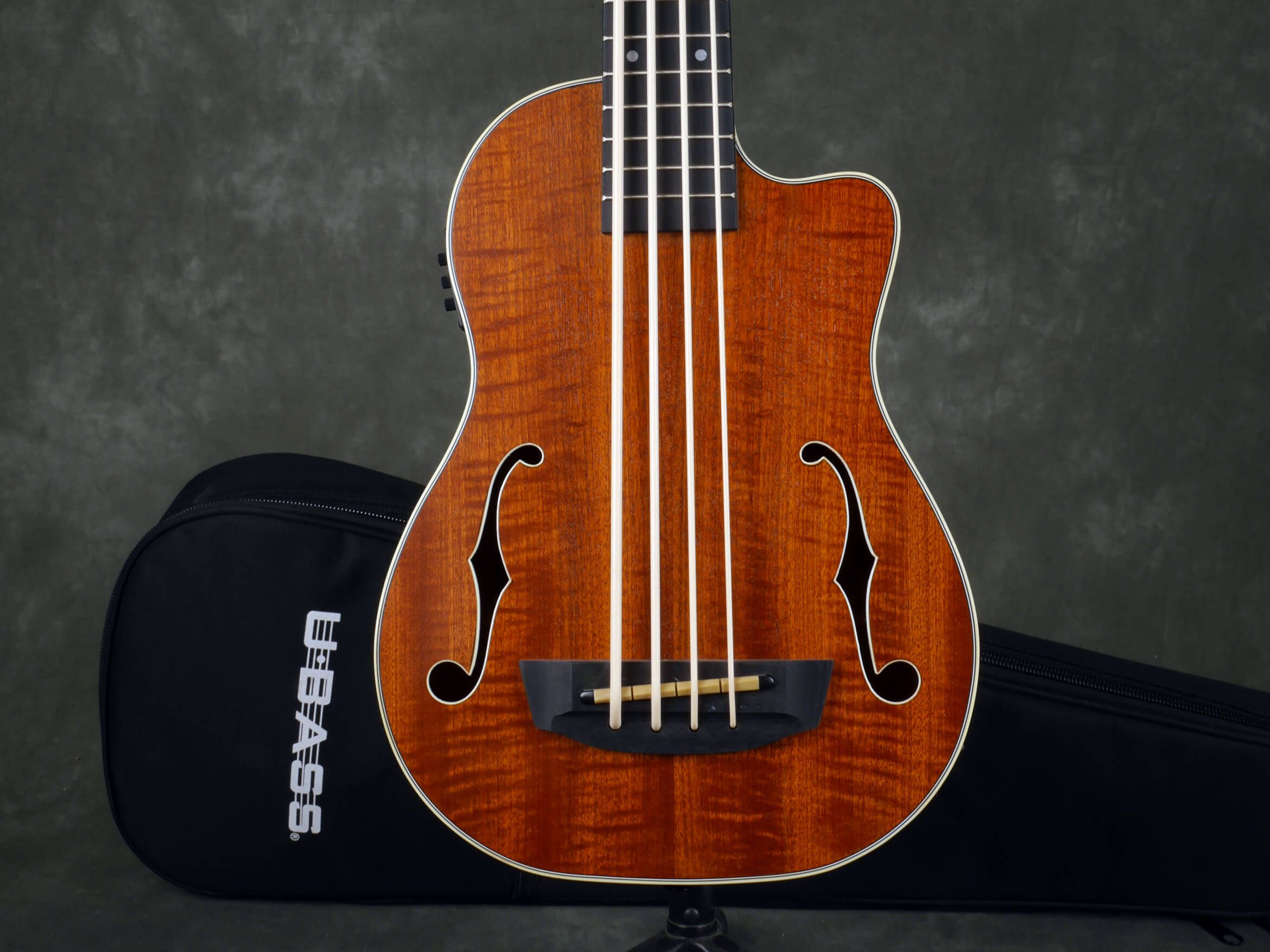 Kala Journeyman ElectroAcoustic UBass Ukulele, FHoles w/Gig Bag 2nd Hand Rich Tone Music