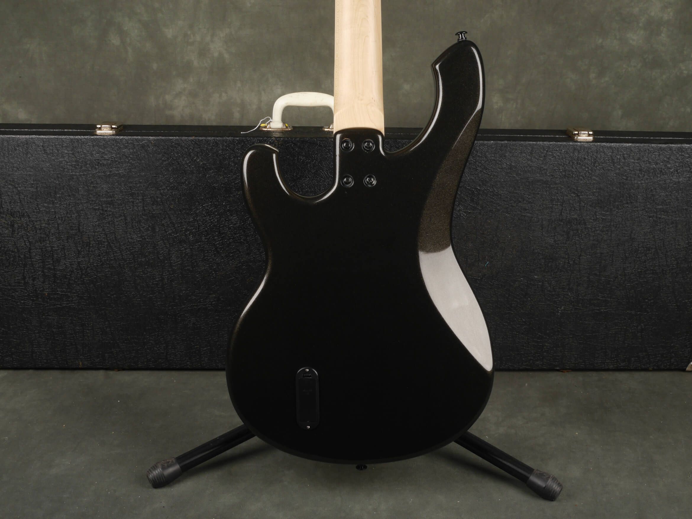 Retrovibe Barracuda PH Electric Bass Guitar Black w/Hard Case 2nd