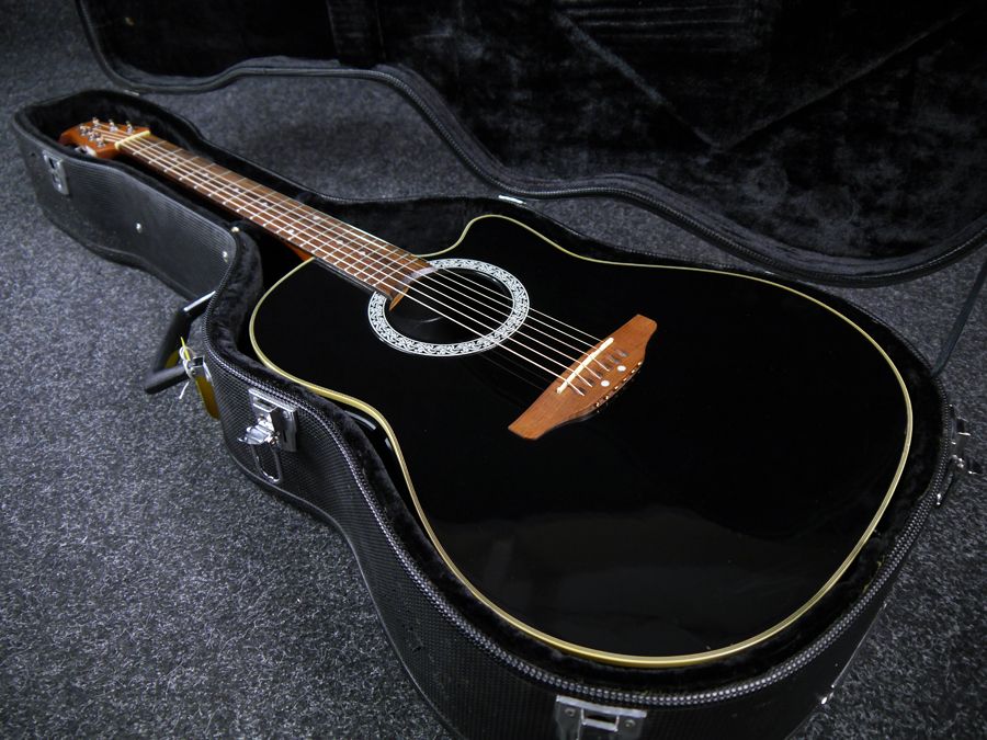 Ovation Balladeer Acoustic Guitar - Black w/Hard Case - 2nd Hand | Rich ...
