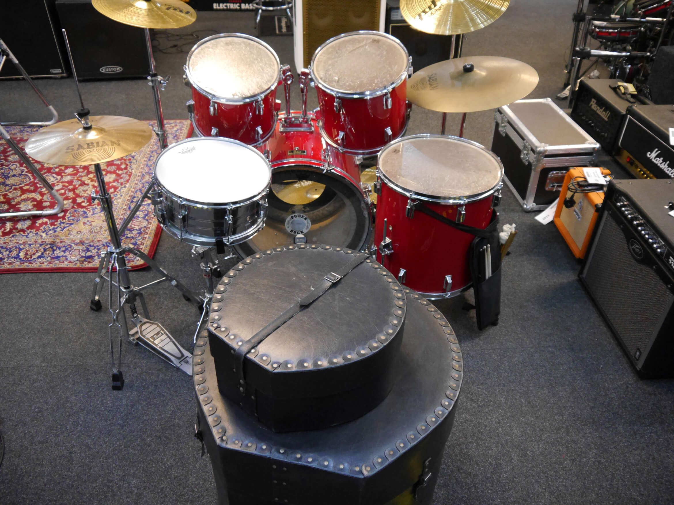 Pearl Export Drum Kit Red w/Hard Case 2nd Hand **COLLECTION ONLY