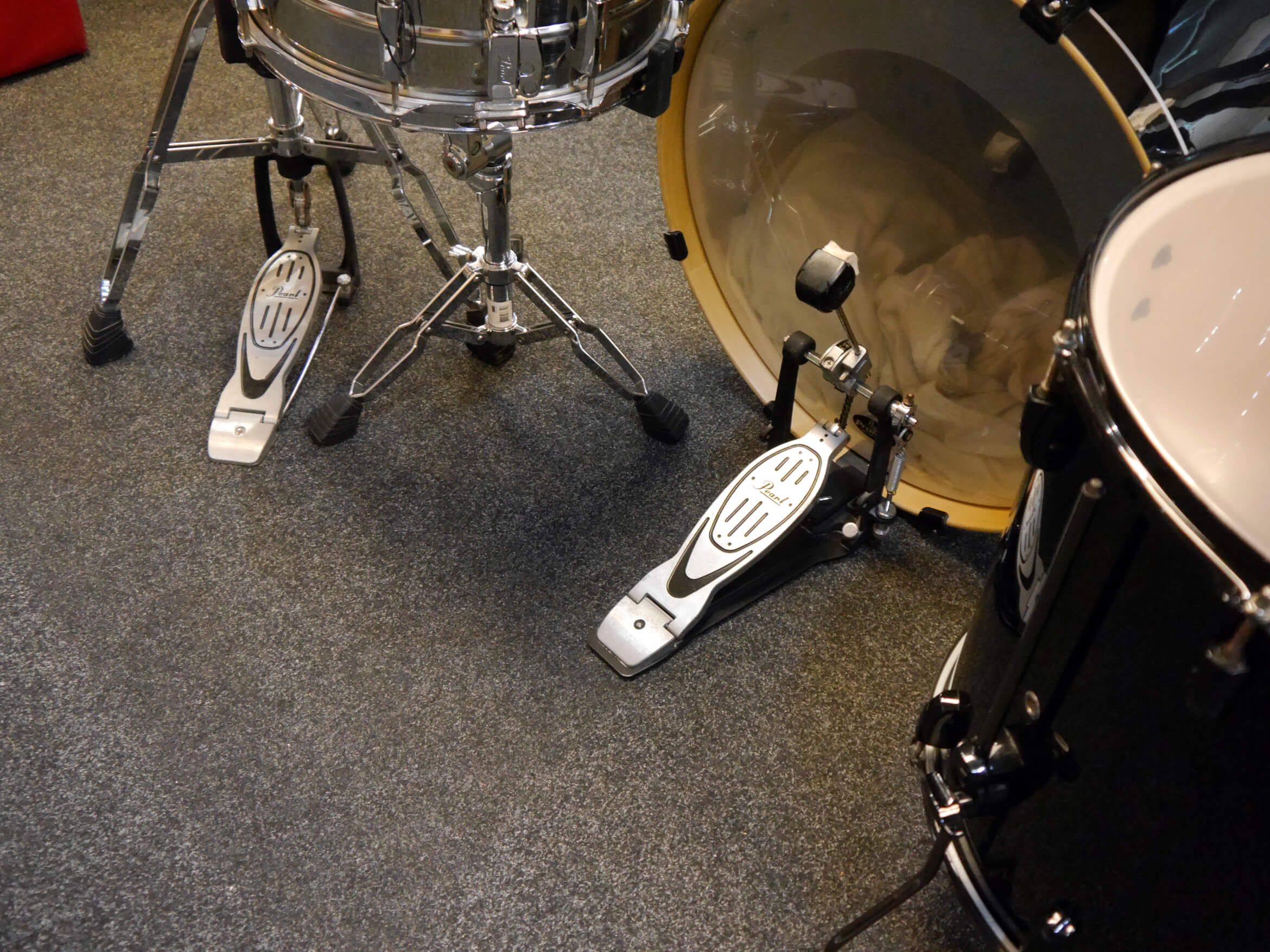 Pearl Vision Rock Fusion Drum Kit Black w/Hardware, Sabian Cymbals