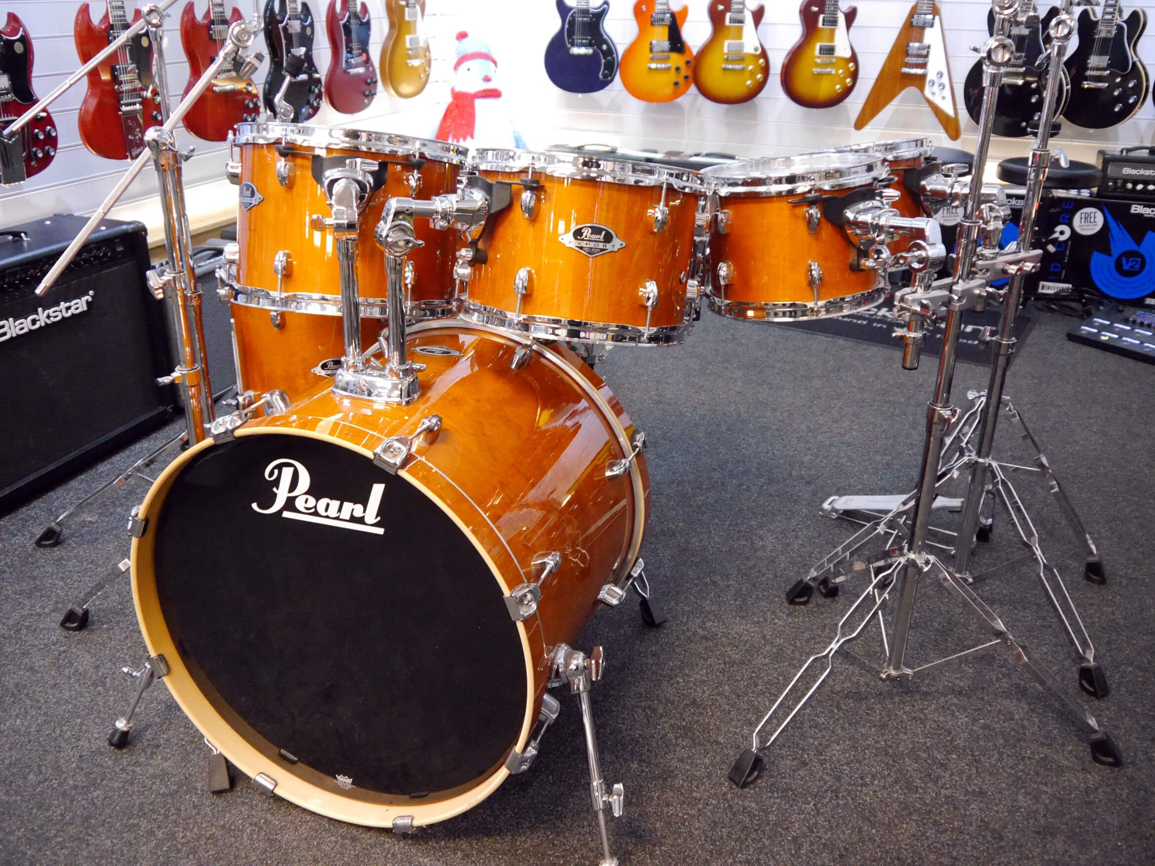 Pearl Export EXL 8 Piece Drum Kit with Stands 2nd Hand **COLLECTION ONLY** Rich Tone Music