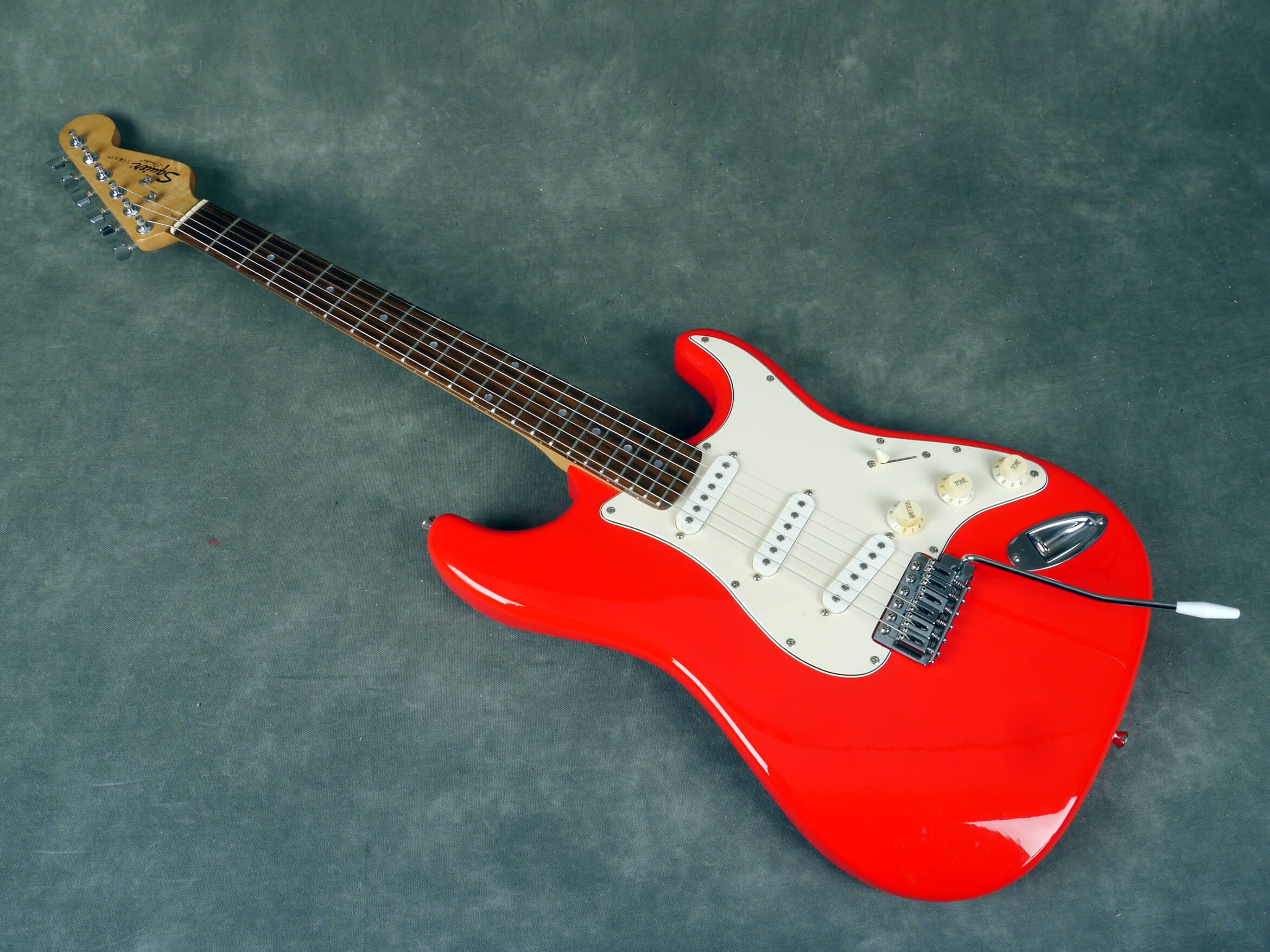 Squier Stratocaster Electric Guitar Red 2nd Hand Rich Tone Music