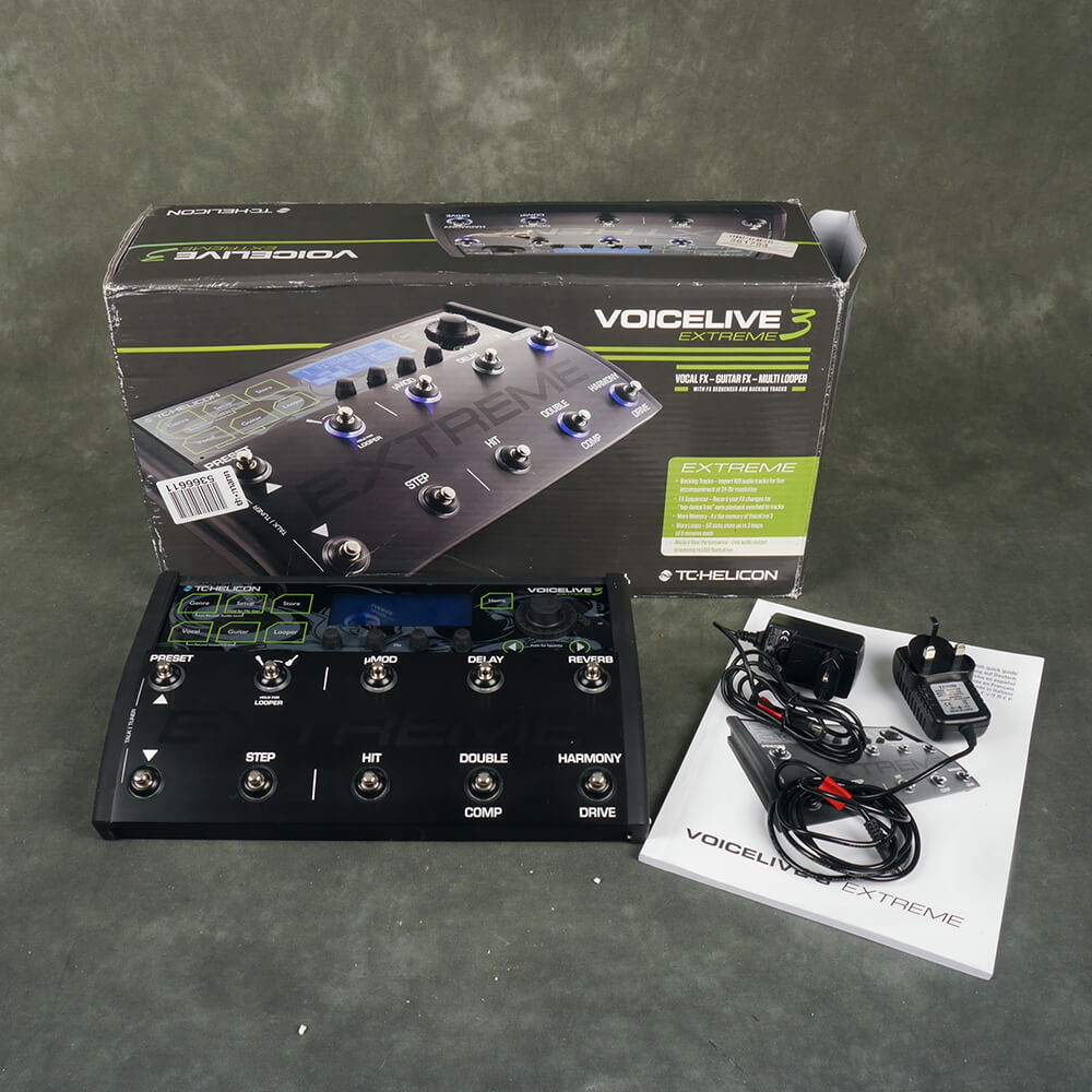 TC Helicon VoiceLive 3 Extreme Vocal FX Pedal w/Box & PSU 2nd Hand