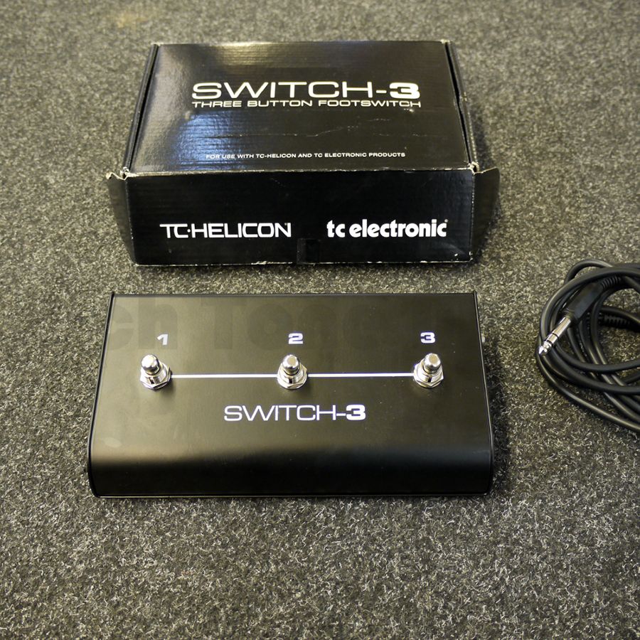 TC Helicon Switch3 Three Button Footswitch w/ Box 2nd Hand Rich