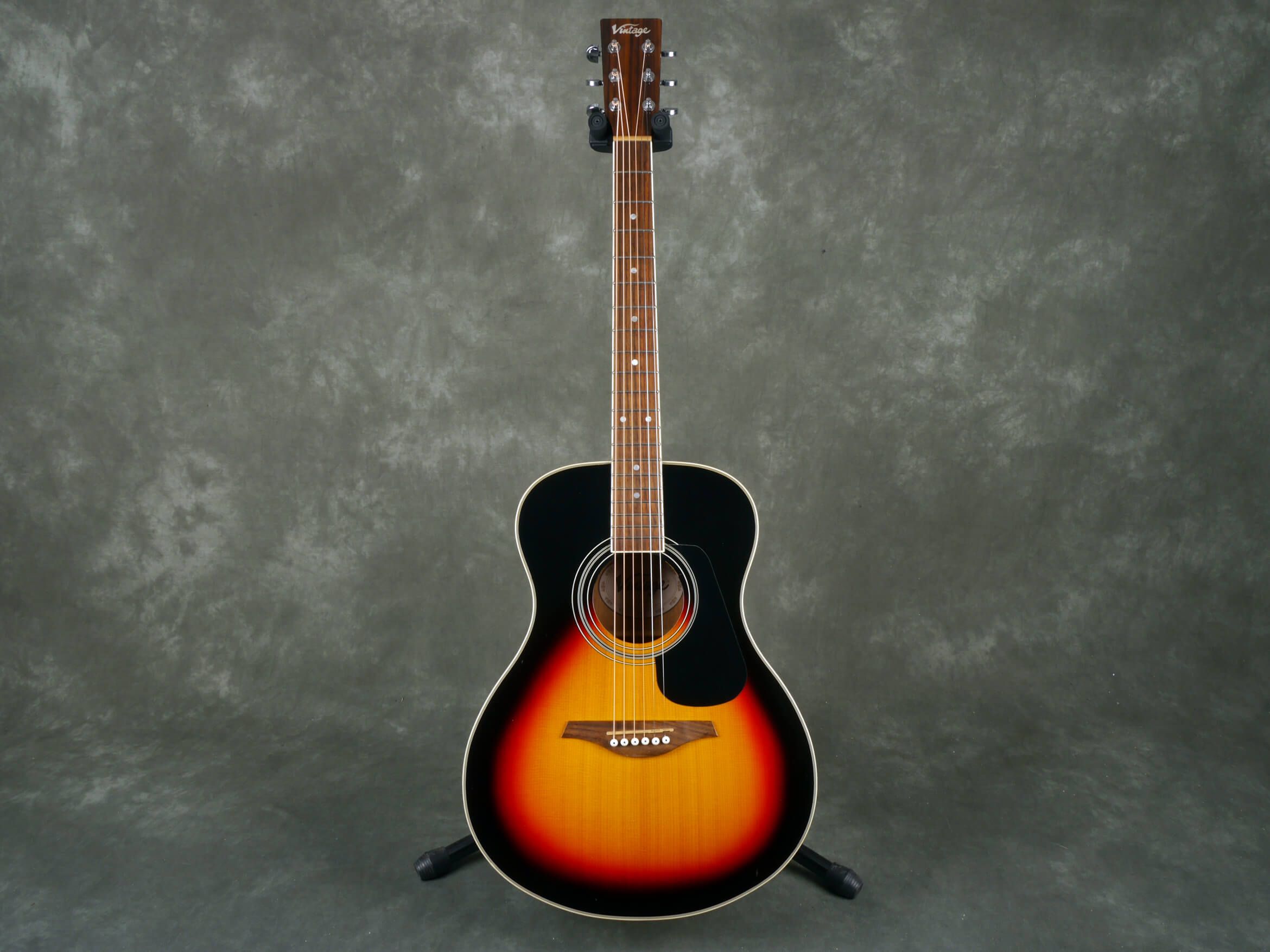 Vintage V300sb Folk Acoustic Guitar Vintage Sunburst 2nd Hand 8102
