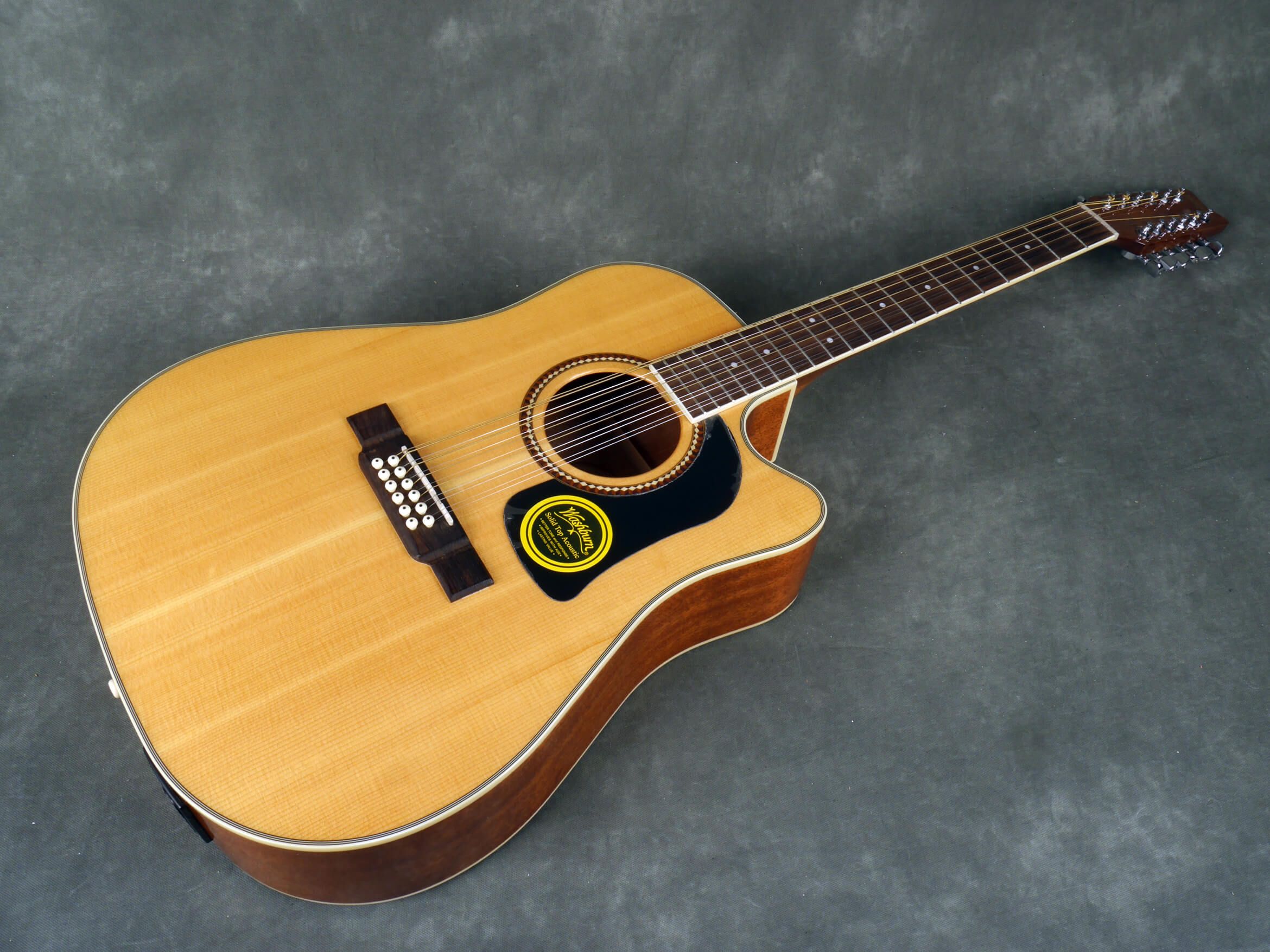 Washburn D10SCE/12 12String ElectroAcoustic Guitar Natural w/Case