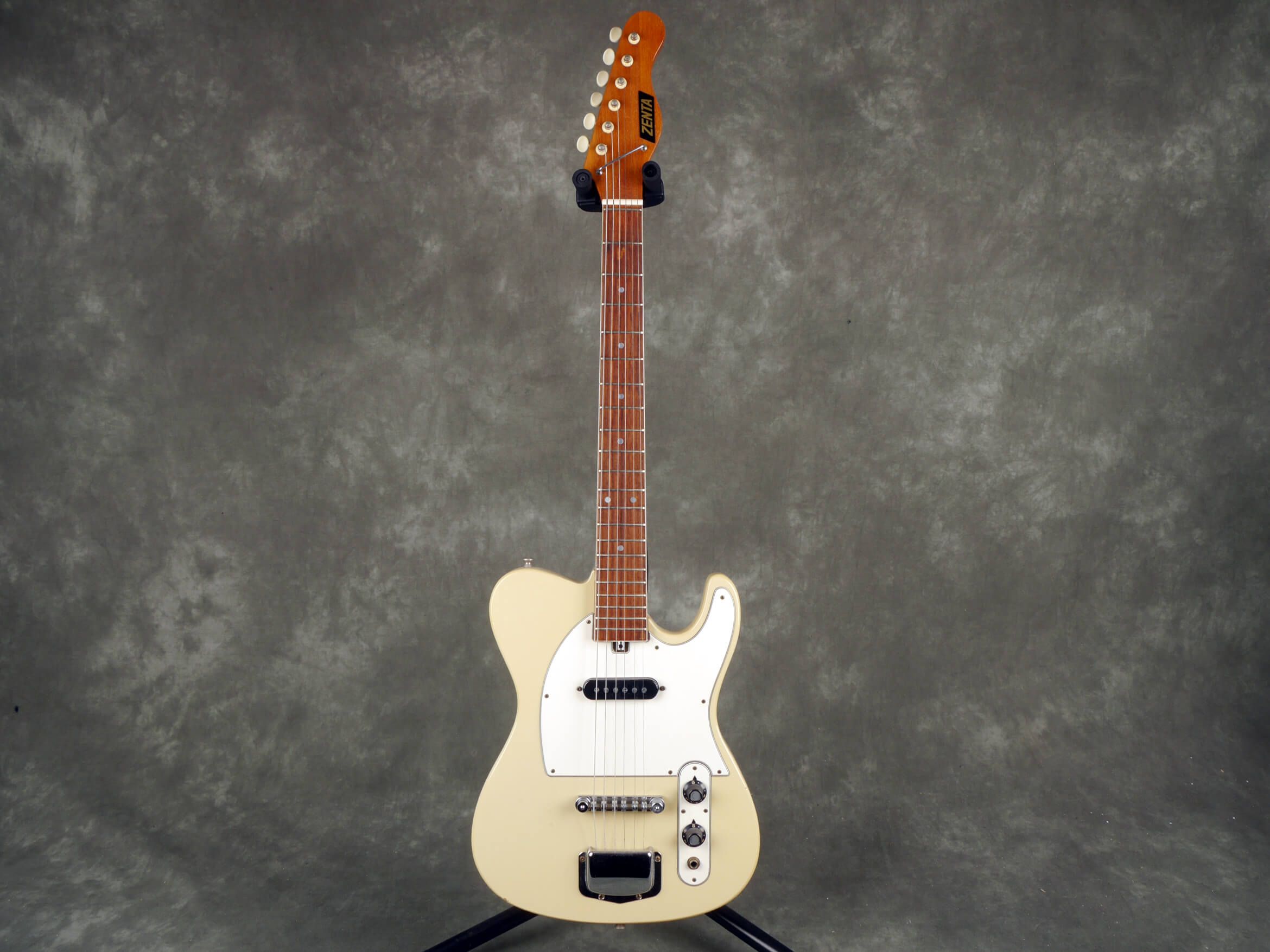 Zenta Early 70s Japanese Electric Guitar Vintage White 2nd Hand