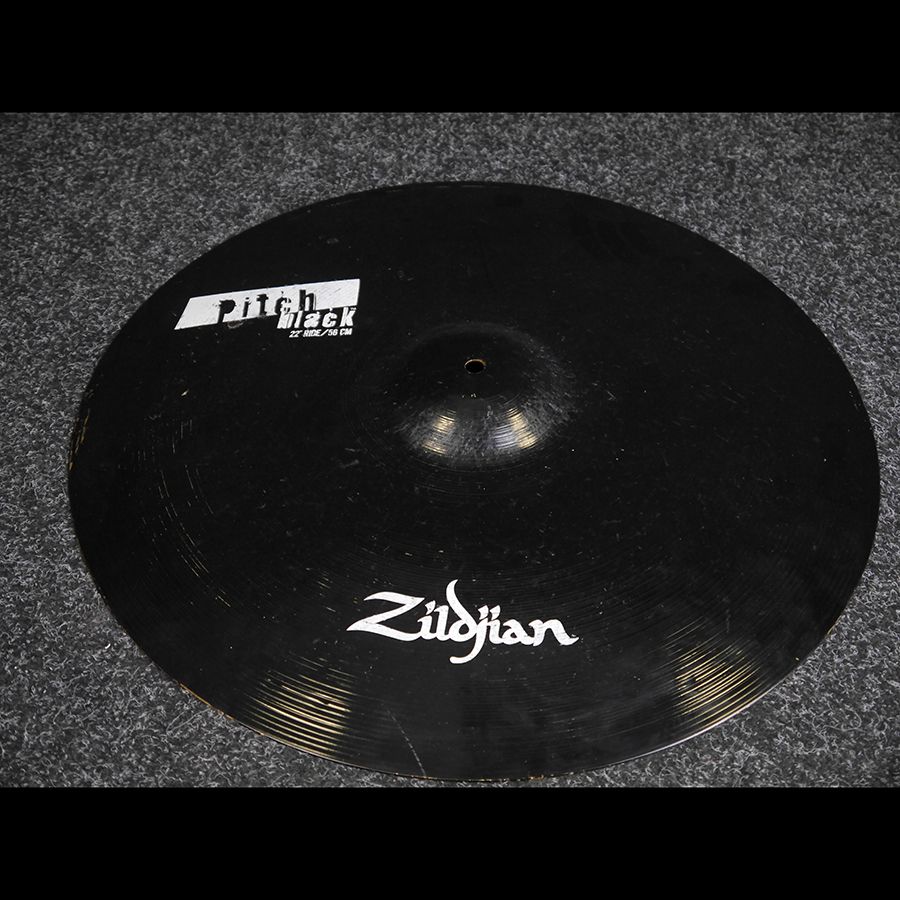 Zildjian Pitch Black 22 Inch Ride Cymbal 2nd Hand Rich Tone Music