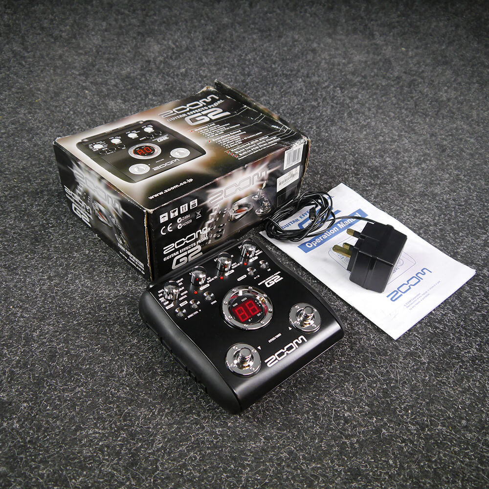 Zoom G2 MultiEffects Guitar FX Pedal w/Box & PSU 2nd Hand Rich